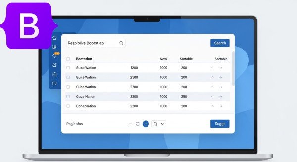 Responsive Bootstrap Table with Pagination, Search and Sorting