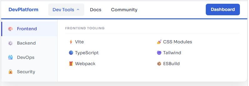 Tabbed Mega Menu in Bootstrap 5