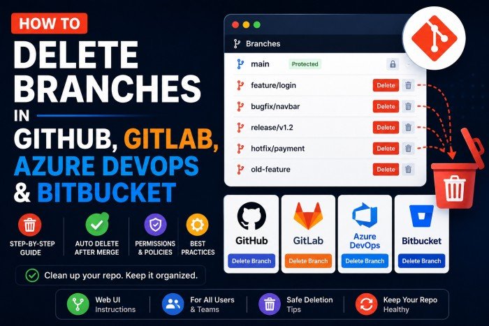 How to Delete Branches in GitHub, GitLab, Azure DevOps & Bitbucket