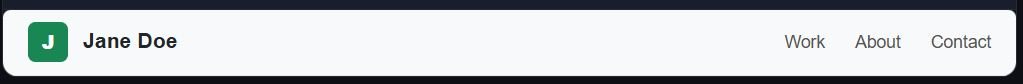 Portfolio Website Navbar